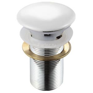 Донный клапан с переливом (белый) MLN-TB20