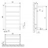 Полотенцесушитель электрический Двин Fj Plaza Neo 80/50 квадрат, с полкой, полированный (46577717701