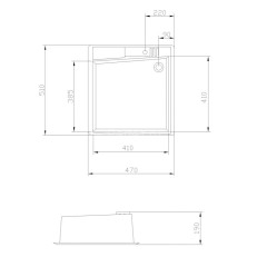 Кухонная мойка AQUATON Парма 510х470х175 мм., серая (1A713032PM230)