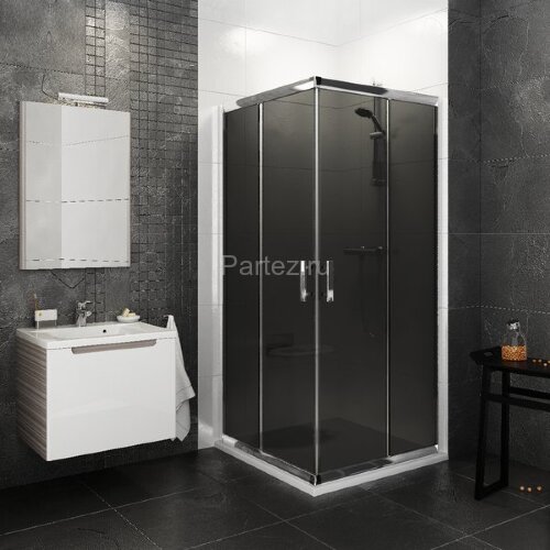 Душевая дверь Ravak Blix раздвижная 90х190, толщина полотна 6мм равносторонняя, цвет профиля хром