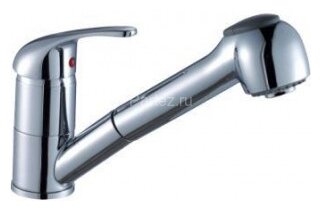 Смеситель одноручный (40мм) для кухни с вытяжным изливом (парикмахер), хром