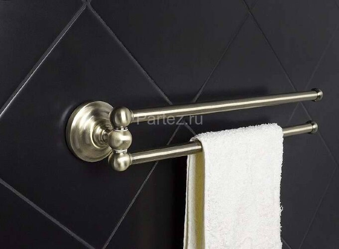 Полотенцедержатель рога Fixsen Retro двойной, бронза (FX-83802А)