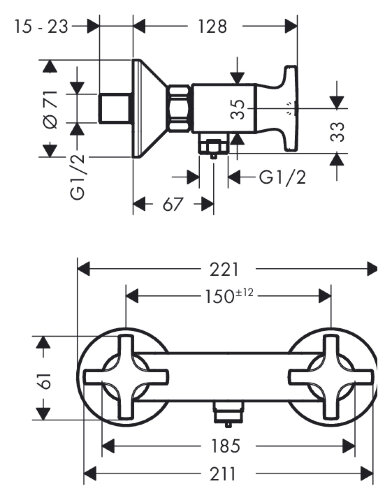 71260000 Logis Classic смеситель для душа