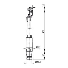 Сливной механизм Alcadrain для Slimmodul