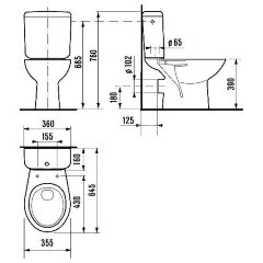 Унитаз-компакт Jika ZETA напольный (8.2539.6.000.242.9)
