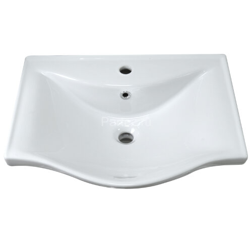 Раковина накладная Lapino BASIC 55X45X17,5, белая (7055)