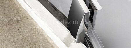 Душевое ограждение Ravak Pivot PSKK3-90 профиль белый, стекло прозрачное