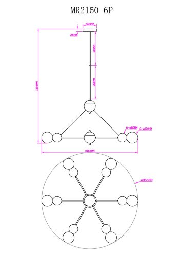 Подвесная люстра MyFar MR2150-6P