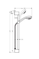 27763000 Crometta 85 Душевой набор Crometta 85 Vario/Unica'Crometta 0,65 м, ½’