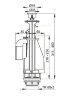 Сливной механизм Alcaplast, с двойной кнопкой, хром (A08A)