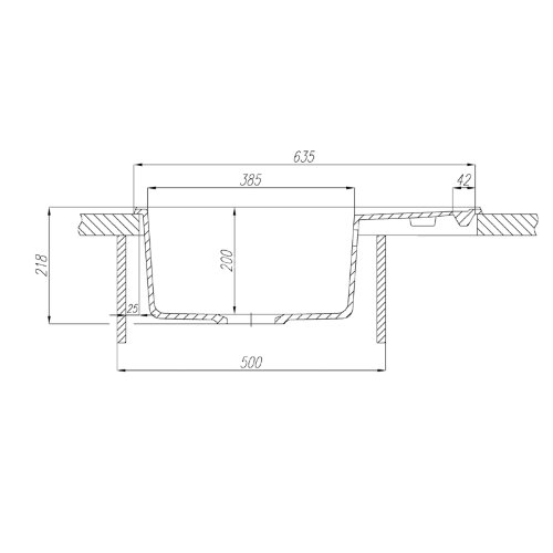 Кухонная мойка Aquaton Делия 65, серая (1A718632DE230)