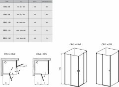 Душевая дверь Ravak CHROME распашная 80х195, толщина полотна 6мм универсальная, цвет профиля белый