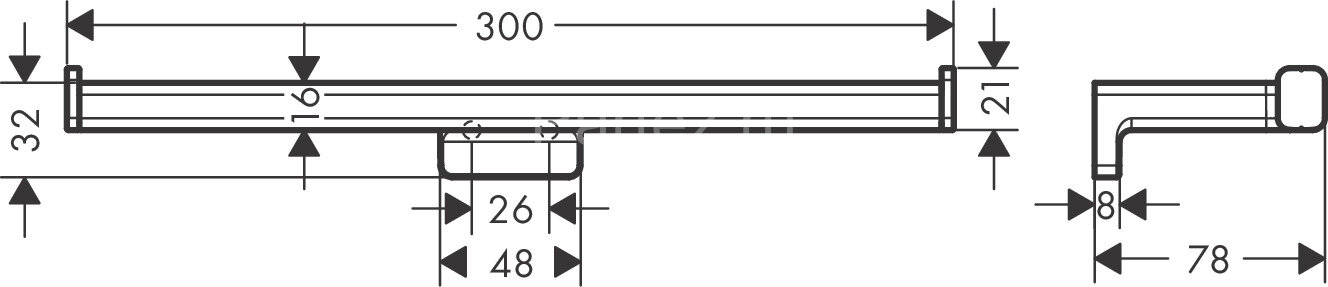 Держатель запасного рулона туалетной бумаги двойной Hansgrohe AddStoris, матовый чёрный (41748670)