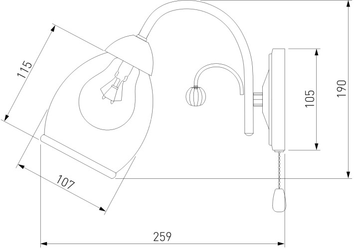 Бра Eurosvet 30026/1 золото