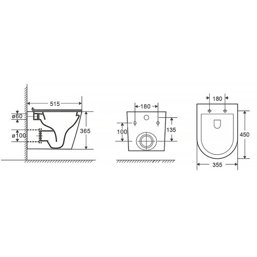 Сет AZARIO NEW Инсталляция для подвесного унитаза 3/6л + подвесной нитаз Azario MONEO безободковый, 