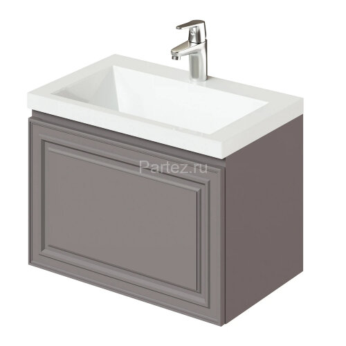 Комплект тумба Итана Verona 60 (597х378х450) подвесная, с раковиной Natella 60, Амаретти (CS00090041