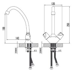 Смеситель для кухни Lemark Dance LM2404C