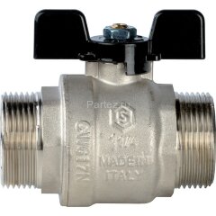 Кран шаровой полнопроходной НР/НР бабочка 1. 1/4&quot; Stout
