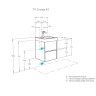 Тумба под раковину Aquaton Сканди 45 432x510x427 подвесная, белая (1A251601SD010)