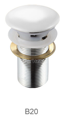 Донный клапан без перелива (белый) MLN-TB20-1