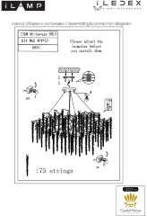 Подвесная люстра iLamp 8813-D800 GD