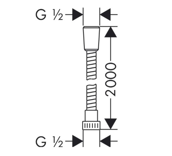 28264000 Душевой шланг Metaflex 2 m