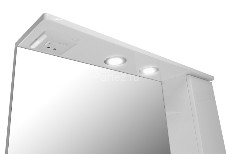 Зеркало-шкаф Loranto Karina 80 800х745х170 подвесной, с подсветкой, правосторонний, белый (CS0008651