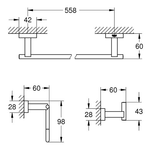 Набор аксессуаров Grohe Essentials Cube (40777001)