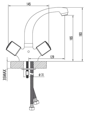 Смеситель для умывальника Lemark Merkado LM2307C