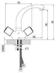 Смеситель для умывальника Lemark Merkado LM2307C