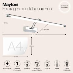 Подсветка для картин Maytoni MIR003WL-L16CH