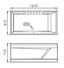 Акриловая ванна Gemy G9075 K L