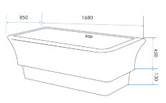 Акриловая ванна Gemy G9221
