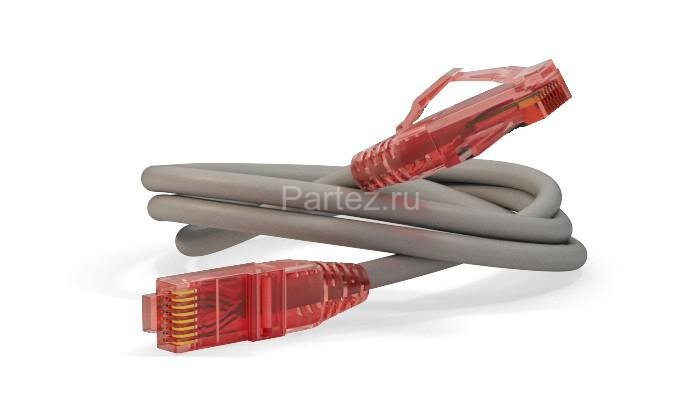 Патч-корд U/UTP кат.5e LSZH 3м PC-LPM-UTP-RJ45-RJ45-C5e-3M-LSZH-GY сер. Hyperline 42273