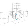 Тумба под раковину AQUATON Оливия 90 подвесная Грей/Дуб Ойстер (1A254401OLUG0)
