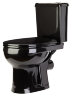 Унитаз-компакт Ирида Стандарт горизонтальный выпуск, с сиденьем, черный (40374110402)