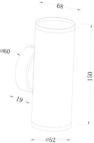 Настенный светильник Maytoni C068WL-02B