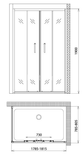 Душевой уголок Gemy Victoria S30192D-A80