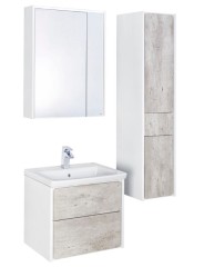 Шкаф-колонна Roca Ronda 32 L, 32 см, левый, бетон/белый глянец (Z.RU93.0.300.5)