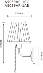 Бра Arte Lamp A5039AP-1AB