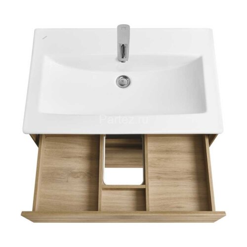 Тумба под раковину Aquaton Либерти 75, 2 ящика, дуб эльвезия (1A279501LYC70)