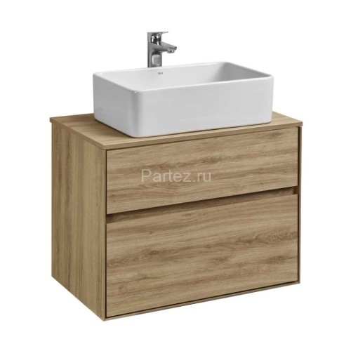 Тумба под раковину Aquaton Либерти 75, 2 ящика, дуб эльвезия (1A279501LYC70)