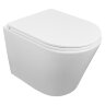 Унитаз подвесной Azario Teramo 515х355х365 безободковый, скрытое крепление, смыв "Торнадо", в компле