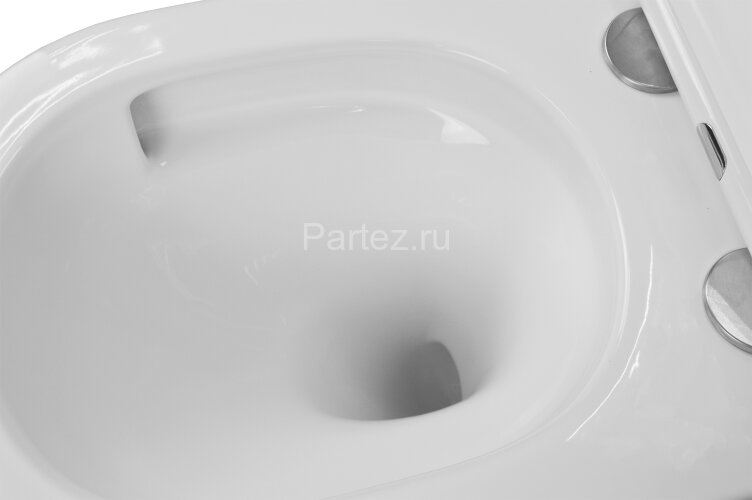 Унитаз подвесной Azario Teramo 515х355х365 безободковый, скрытое крепление, смыв "Торнадо", в компле