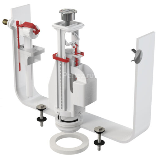 Выпускной комплект с двойной кнопкой,впускной механизм А16 3/8, CHROM