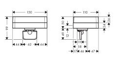 Мыльница Axor Universal Accessories 150 мм для настенного монтажа, хром (42819000)