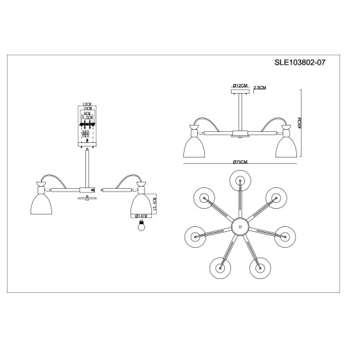 Потолочная люстра Evoluce SLE103802-07