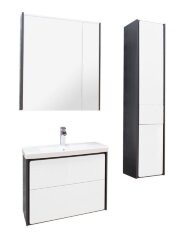 Z_RONDA Шкаф-колонна левый, белый глянец/антрацит