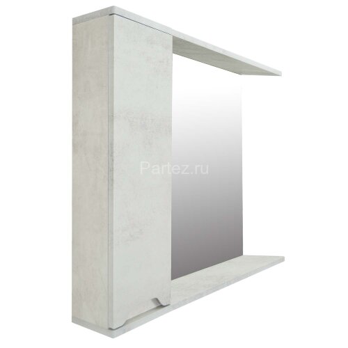 Зеркало-шкаф Loranto Florena 80 800х135х600 левый, светлый бетон (CS00086988)