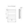 Полотенцесушитель водяной AZARIO PARMA 500/600 8 секций, нижнее/диагональное подключение, 1/2", хром